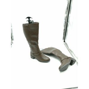 Easy Street Jewel Wide Calf Knee High Riding Boots Brown Women's US 6.5W